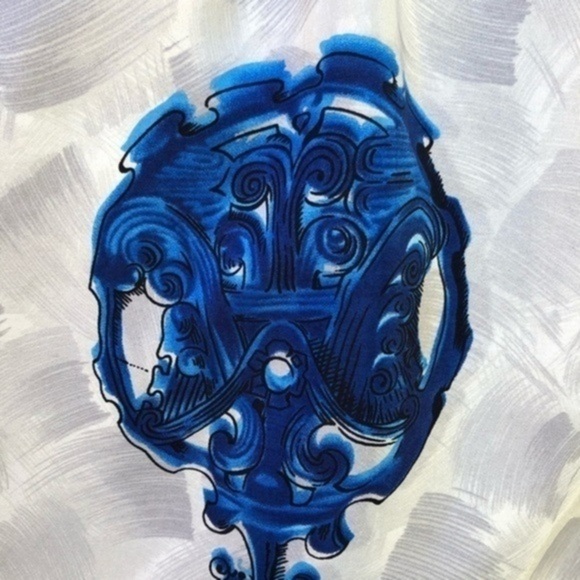 Nanette Lepore Silk White Black Blue Strapless Mini Dress 👗 - Picture 10 of 16